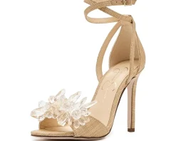Jessica Simpson Janivah Floral Embellished High Heel Sandals Women's