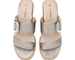Johnston & Murphy Addison Buckle Strap Wedge Women's