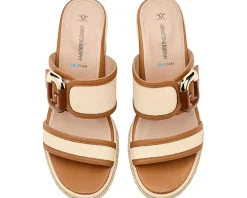 Johnston & Murphy Addison Buckle Strap Wedge Women's