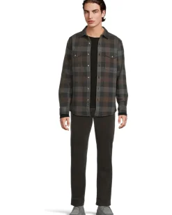Johnston & Murphy Brushed Button-Front Knit Men's