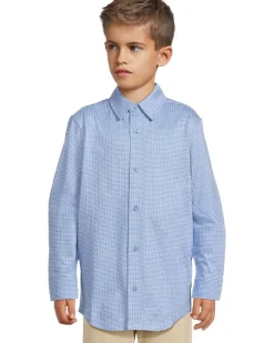 Johnston & Murphy Kids Boys Xc Flex Stretch Long-sleeve Shirt (Big Kid)