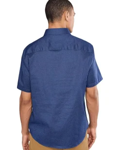 Johnston & Murphy Logan Printed Cotton Short-sleeve Shirt Men's