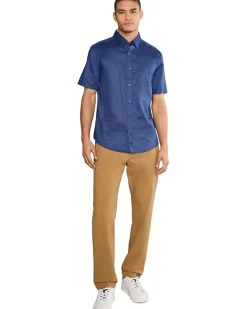 Johnston & Murphy Logan Printed Cotton Short-sleeve Shirt Men's