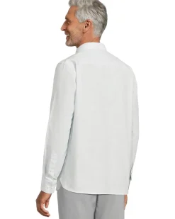 Johnston & Murphy Stripe Slub Linen Shirt Men's