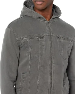John Varvatos SCOTT HOODED JEAN JACKET Men's