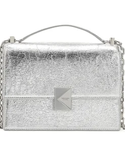 Kate Spade New York Deco Crinkle Metallic Leather Chain Shoulder