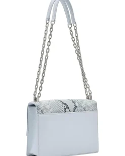 Kate Spade New York Deco Snake Embossed Mixed Material Chain Shoulder