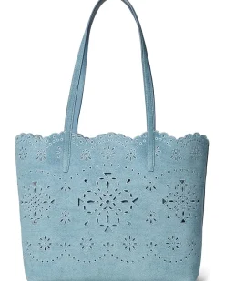 Kate Spade New York Do It All Spade Flower Perforated Denim Large Tote Bag