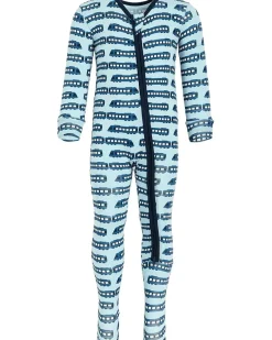 Kickee Pants Kids Print Footie with 2 Way Zipper (Infant)