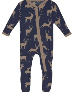 Kickee Pants Kids Print Footie with 2 Way Zipper (Infant)