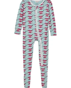 Kickee Pants Kids Print Footie with 2 Way Zipper (Infant)