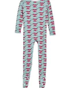 Kickee Pants Kids Print Footie with 2 Way Zipper (Infant)