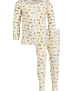Kickee Pants Kids Print Long Sleeve Pajama Set (Toddler/Little Kid/Big Kid)