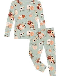 Kickee Pants Kids Print Long Sleeve Pajama Set (Toddler/Little Kid/Big Kid)