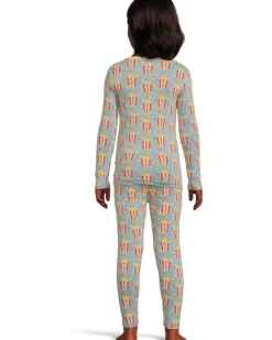 Kickee Pants Kids Print Long Sleeve Pajama Set (Toddler/Little Kid/Big Kid)
