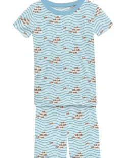 Kickee Pants Kids Print Short Sleeve Pajama Set with Shorts (Toddler/Little Kids/Big Kids)