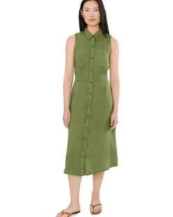 KUT from the Kloth Bowie Button-Down Linen Dress Women's