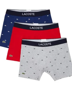 Lacoste Boxer Briefs 3-Pack Casual Lifestyle All Over Print Croc Men's