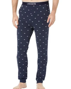 Lacoste Crocodile Patterned Stretch Cotton Pyjama Pants Men's