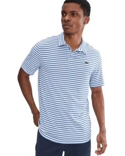 Lacoste Regular Fit Ultra Dry Striped Golf Polo Shirt Men's
