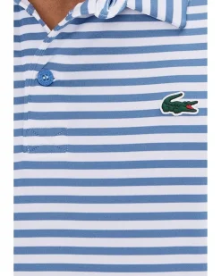 Lacoste Regular Fit Ultra Dry Striped Golf Polo Shirt Men's