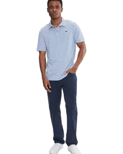 Lacoste Regular Fit Ultra Dry Striped Golf Polo Shirt Men's