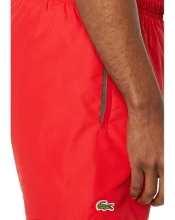 Lacoste Solid Elastic Waist Swim Trunks Men's
