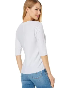 LAmade Santa Monica Mitered Back Elbow Length Tee Women's