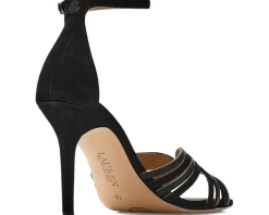 Lauren Ralph Lauren Allie Suede & Leather Multi Strap Sandals Women's