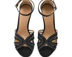 Lauren Ralph Lauren Allie Suede & Leather Multi Strap Sandals Women's