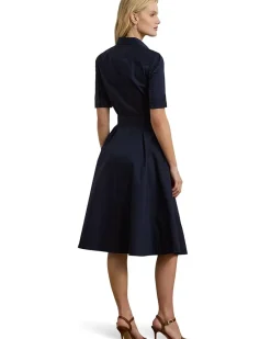 Lauren Ralph Lauren Belted Cotton-Blend Shirtdress Women's