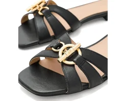 Lauren Ralph Lauren Blaike Nappa Leather Slide Sandals Women's