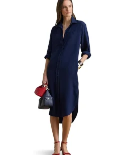 Lauren Ralph Lauren Double-Faced Georgette Shirtdress Women's