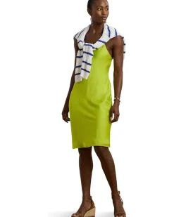 Lauren Ralph Lauren Featherweight Charmeuse Slip Dress Women's