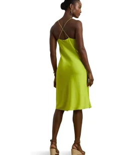 Lauren Ralph Lauren Featherweight Charmeuse Slip Dress Women's