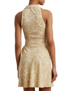 Lauren Ralph Lauren Floral Crepe Sleeveless Shirtdress Women's
