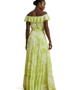 Lauren Ralph Lauren Floral Georgette Off-The-Shoulder Gown Women's