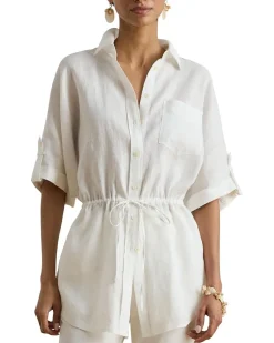 Lauren Ralph Lauren Linen Roll-Tab Sleeve Tunic Women's