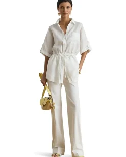 Lauren Ralph Lauren Linen Roll-Tab Sleeve Tunic Women's