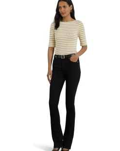 Lauren Ralph Lauren Metallic Striped Boatneck Tee Women's