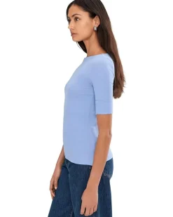 Lauren Ralph Lauren Stretch Cotton Boatneck Tee Women's