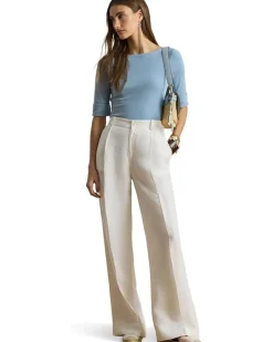 Lauren Ralph Lauren Stretch Cotton Boatneck Top Women's