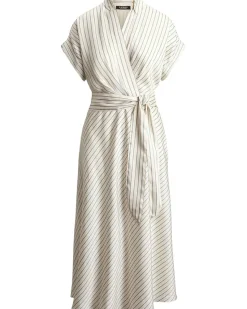 Lauren Ralph Lauren Striped Belted Twill Dress Women's
