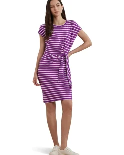Lauren Ralph Lauren Striped Tie-front Jersey Dress Women's