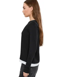 Lilla P Paneled Hem Long Sleeve Crew Women's