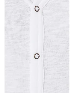 Lilla P Ribbed Slub Snap V-Neck Women's