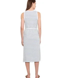 Lilla P Rib Stripe Side Slit Tank Dress Women's