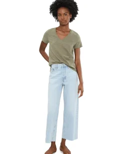 Lilla P Short Sleeve Back Seam V-Neck Women's