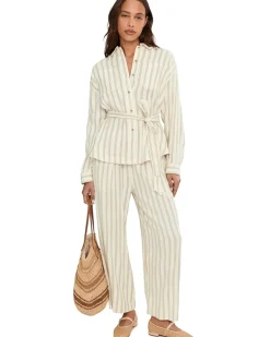 Liverpool Los Angeles Belted Stripe Shacket Women's