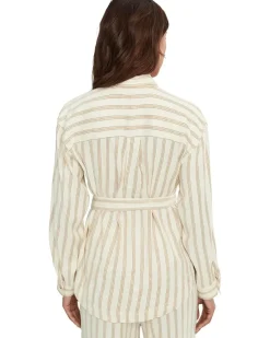 Liverpool Los Angeles Belted Stripe Shacket Women's